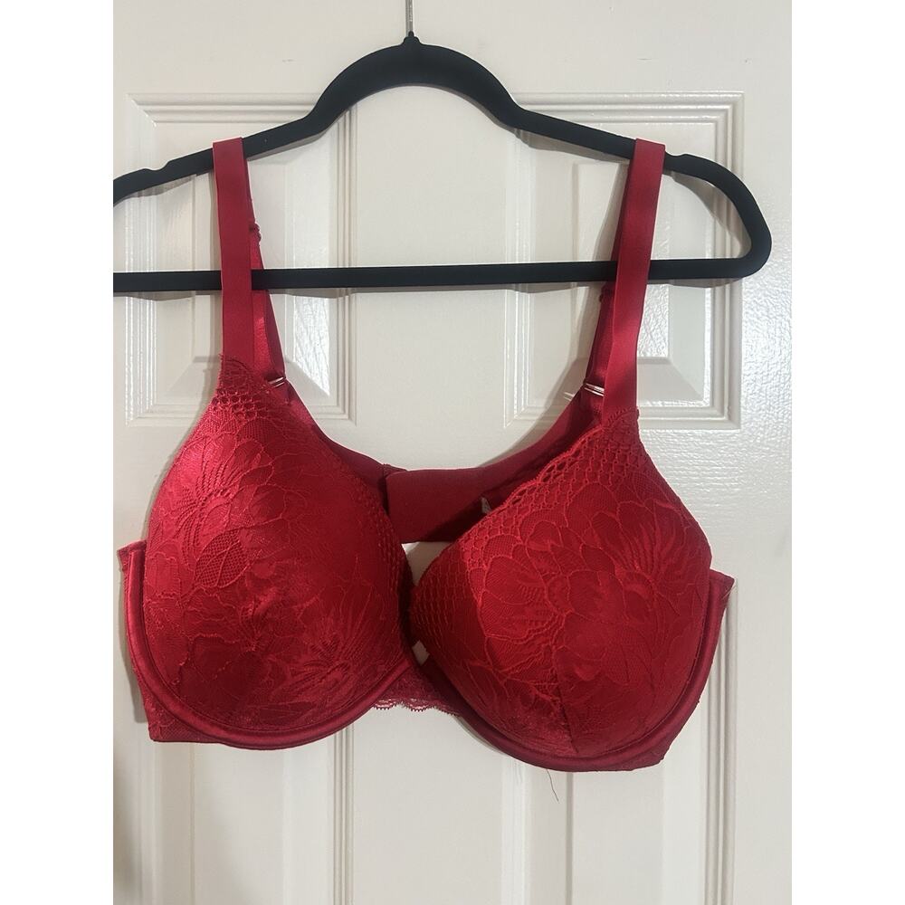 Ambrielle 40DD Bra Burgundy Full Figure Padded Everyday Full Coverage Underwire